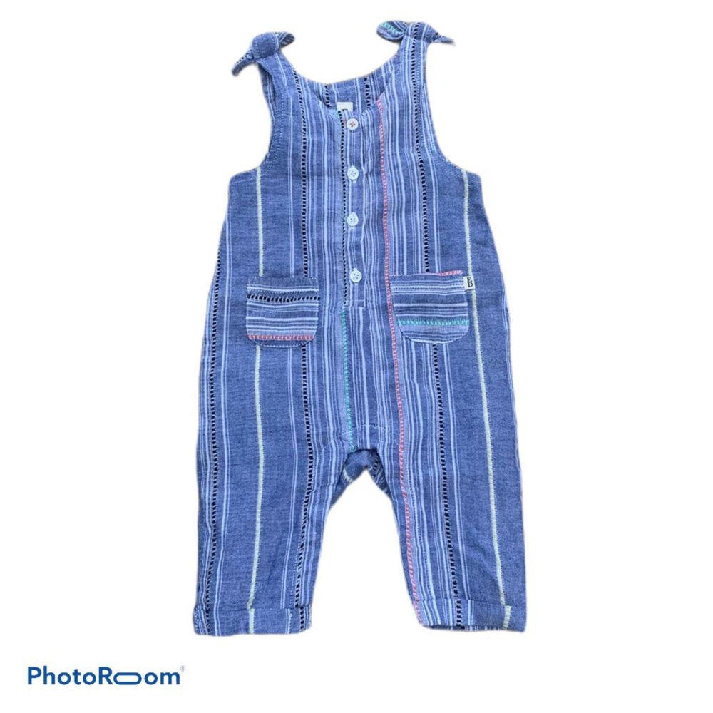 ED 3mo Boys Blue Denim Romper